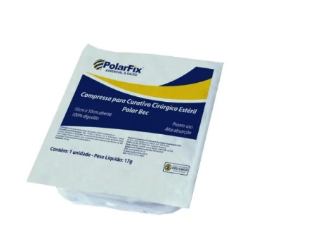 COMPRESSA DE GAZE ALGODONADA ESTÉRIL - POLARFIX