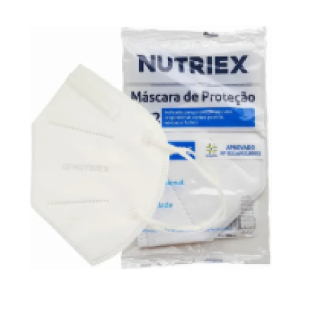 MÁSCARA DE PROTEÇÃO PFF2 BRANCA UNIDADE - NUTRIEX